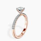 18kt Rose Gold Sara Tapered Eternity Lab Diamond Ring standing product image one