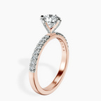 1.02 ct. cushion Sara Tapered Eternity Ring in 14kt rose gold standing product image one