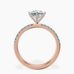 1.02 ct. cushion Sara Tapered Eternity Ring in 14kt rose gold side right image one