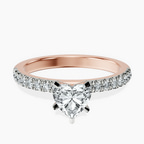 18kt Rose Gold Sara Tapered Eternity Lab Diamond Ring front image