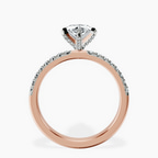 9ct Rose Gold Sara Tapered Eternity Lab Diamond Ring side right image one