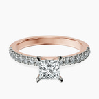 18kt Rose Gold Sara Tapered Eternity Lab Diamond Ring front image