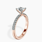 18kt Rose Gold Sara Tapered Eternity Lab Diamond Ring standing product image one