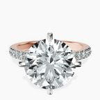14kt Rose Gold Sara Tapered Eternity Lab Diamond Ring front image