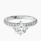 Platinum Sara Tapered Eternity Lab Diamond Ring front image