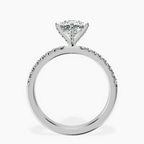 Platinum Sara Tapered Eternity Lab Diamond Ring side right image one