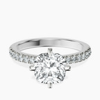 Platinum Sara Tapered Eternity Lab Diamond Ring front image