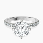 Platinum Sara Tapered Eternity Lab Diamond Ring front image