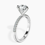 Platinum Sara Tapered Eternity Lab Diamond Ring standing product image one