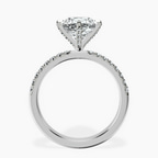 Platinum Sara Tapered Eternity Lab Diamond Ring side right image one