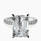Platinum Sara Tapered Eternity Lab Diamond Ring front image