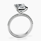 Platinum Sara Tapered Eternity Lab Diamond Ring side right image one