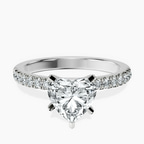 Platinum Sara Tapered Eternity Lab Diamond Ring front image