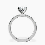 Platinum Sara Tapered Eternity Lab Diamond Ring side right image one