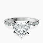 Platinum Sara Tapered Eternity Lab Diamond Ring front image