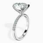 Platinum Sara Tapered Eternity Lab Diamond Ring standing product image one