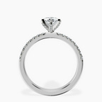 18kt White Gold Sara Tapered Eternity Lab Diamond Ring side right image one