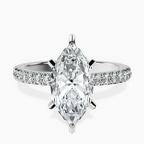 Platinum Sara Tapered Eternity Lab Diamond Ring front image