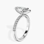 Platinum Sara Tapered Eternity Lab Diamond Ring standing product image one