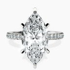Platinum Sara Tapered Eternity Lab Diamond Ring front image