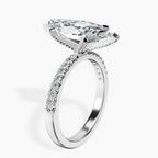 Platinum Sara Tapered Eternity Lab Diamond Ring standing product image one