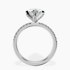 Platinum Sara Tapered Eternity Lab Diamond Ring side right image one
