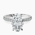 14kt White Gold Sara Tapered Eternity Lab Diamond Ring front image
