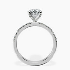 14kt White Gold Sara Tapered Eternity Lab Diamond Ring side right image one
