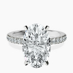 Platinum Sara Tapered Eternity Lab Diamond Ring front image