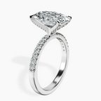Platinum Sara Tapered Eternity Lab Diamond Ring standing product image one