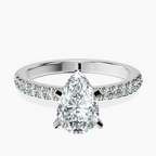 Platinum Sara Tapered Eternity Lab Diamond Ring front image