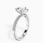 Platinum Sara Tapered Eternity Lab Diamond Ring standing product image one
