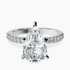Platinum Sara Tapered Eternity Lab Diamond Ring front image