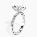 Platinum Sara Tapered Eternity Lab Diamond Ring standing product image one