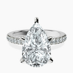 Platinum Sara Tapered Eternity Lab Diamond Ring front image