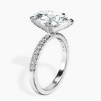 Platinum Sara Tapered Eternity Lab Diamond Ring standing product image one