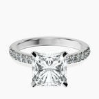 18kt White Gold Sara Tapered Eternity Lab Diamond Ring front image
