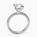 18kt White Gold Sara Tapered Eternity Lab Diamond Ring side right image one