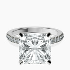 Platinum Sara Tapered Eternity Lab Diamond Ring front image