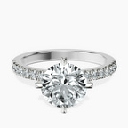 14ct White Gold Sara Tapered Eternity Lab Diamond Ring front image