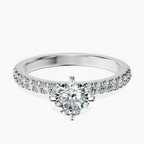10kt White Gold Sara Tapered Eternity Lab Diamond Ring front image