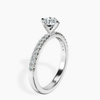 10kt White Gold Sara Tapered Eternity Lab Diamond Ring standing product image one