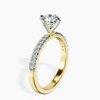 1.49 ct. cushion Sara Tapered Eternity Ring in 10kt yellow gold standing product image one