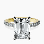 18kt Yellow Gold Sara Tapered Eternity Lab Diamond Ring front image