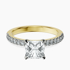 18kt Yellow Gold Sara Tapered Eternity Lab Diamond Ring front image