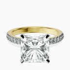 18kt Yellow Gold Sara Tapered Eternity Lab Diamond Ring front image