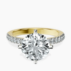 18kt Yellow Gold Sara Tapered Eternity Lab Diamond Ring front image