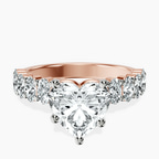 18ct Rose Gold Danica Side Oval Lab Diamond Eternity Ring front image