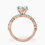 18ct Rose Gold Danica Side Oval Lab Diamond Eternity Ring side right image one