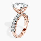 18kt Rose Gold Danica Side Oval Lab Diamond Eternity Ring standing product image one